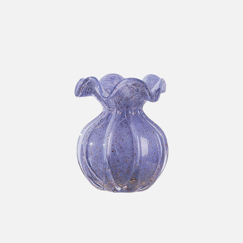 Blown Glass Ruffle Vase