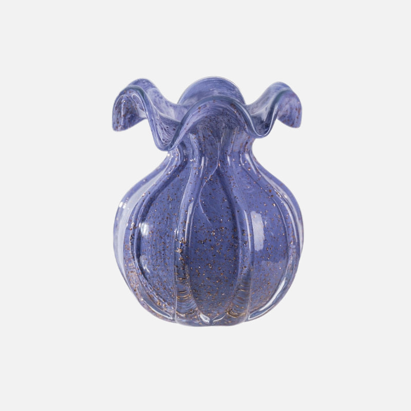 Blown Glass Ruffle Vase