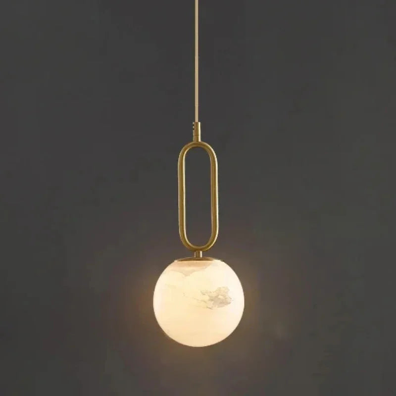 Ring Ball Mable Pendant Light Spherical Orb Industrial Pendant Light
