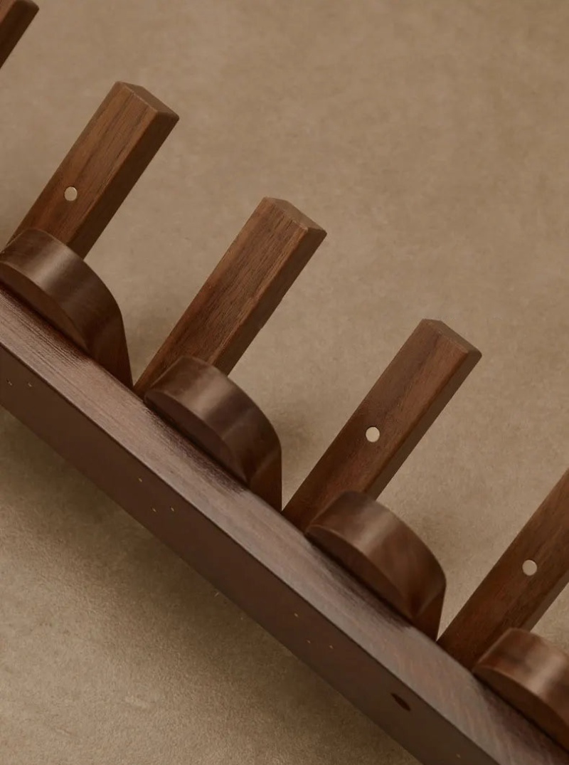 Walnut Wood Coat Rack