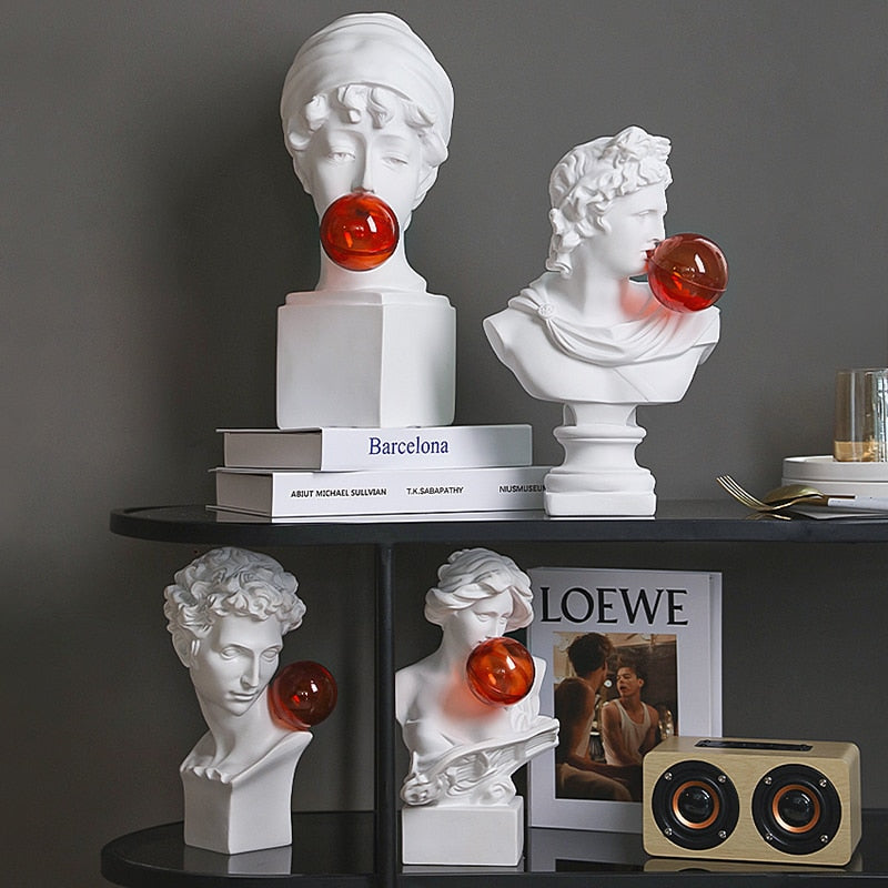 Decorative Accents Bubble Pop Greek Scuplture Figurine