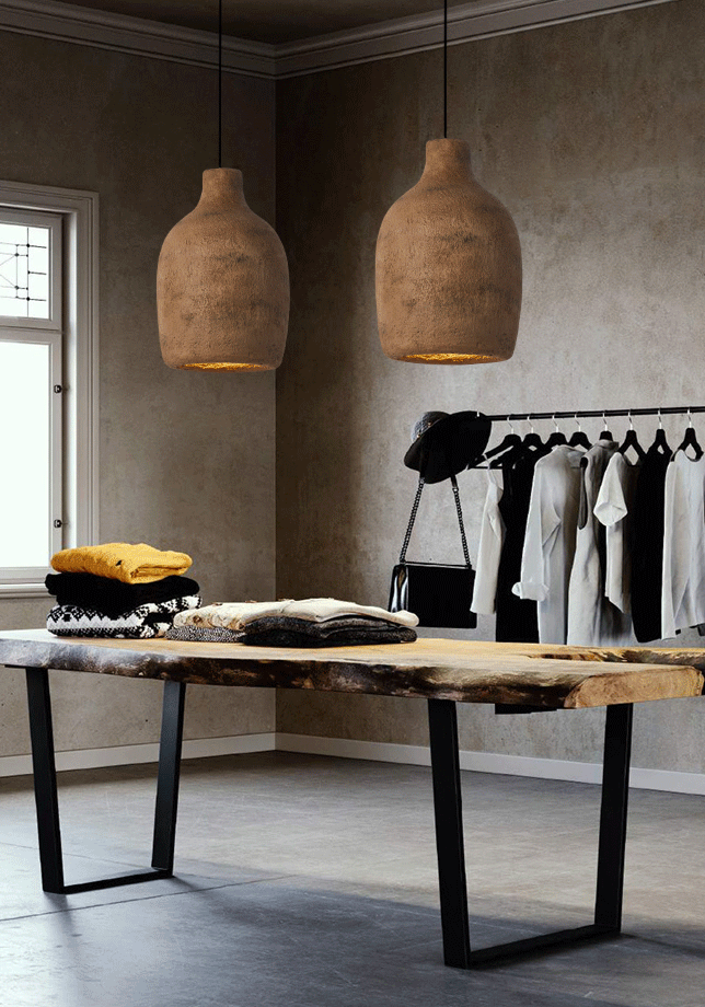 Pendant Lamp Japanese Style Wabi Sabi Chandeliers for Dining Room Bar Table