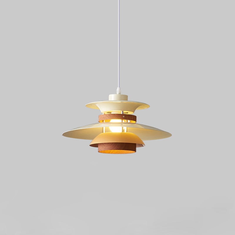 Aesthetic Modern Umbrella Shape Pendant Light Retro PH5 Pendant Light Metal & Wood