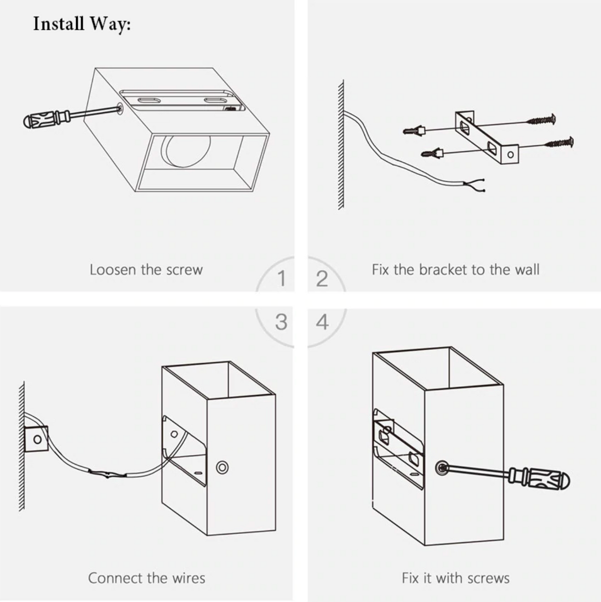 Metal Cube Led Wall Light-Letifly Lights and Decor