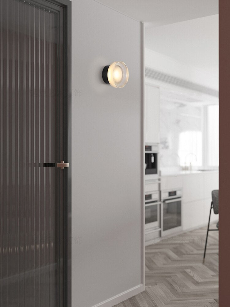 LED Wall Lamp Glass and Aluminum Light Plexy glass designer wall lamp modern