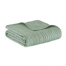 Tuscany Oversized Quilted Throw Blanket Scalloped Edges Elegant Textured Design