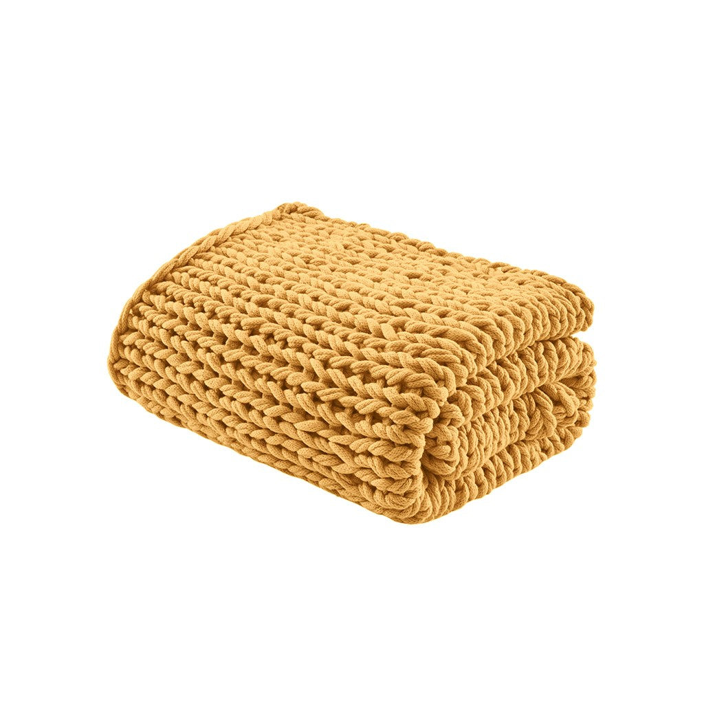 Chunky Double Knit Handmade Throw Blanket Cozy Soft Textured Couch and Bed Accent Decor
