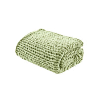 Chunky Double Knit Handmade Throw Blanket Cozy Soft Textured Couch and Bed Accent Decor