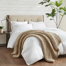 Chunky Double Knit Handmade Throw Blanket Cozy Soft Textured Couch and Bed Accent Decor