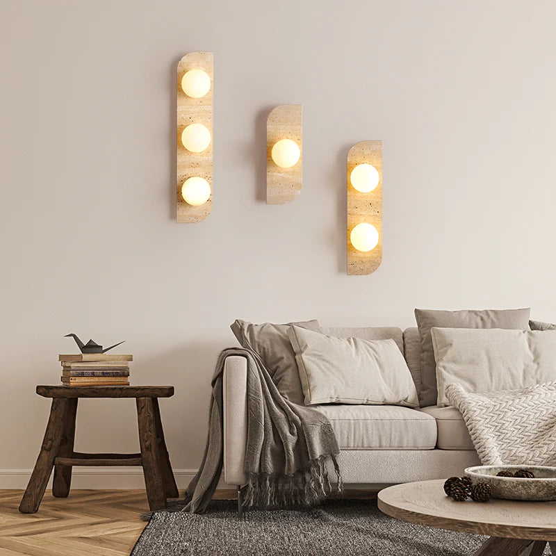 Arco Travertine Wall Sconce