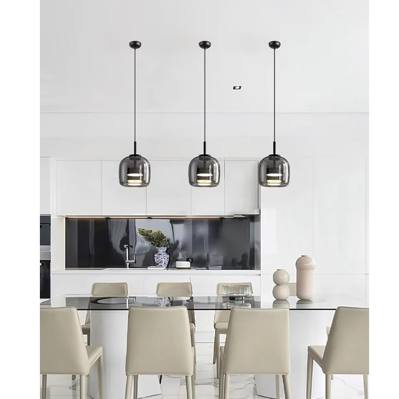 Astra Noir Glass Pendant Light