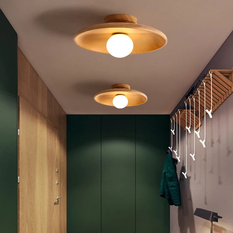 Bamboo Disc Ceiling Lamp