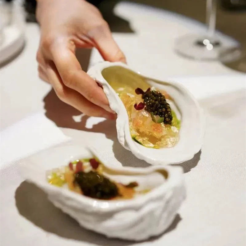 Ceramic Oyster Dessert Plate