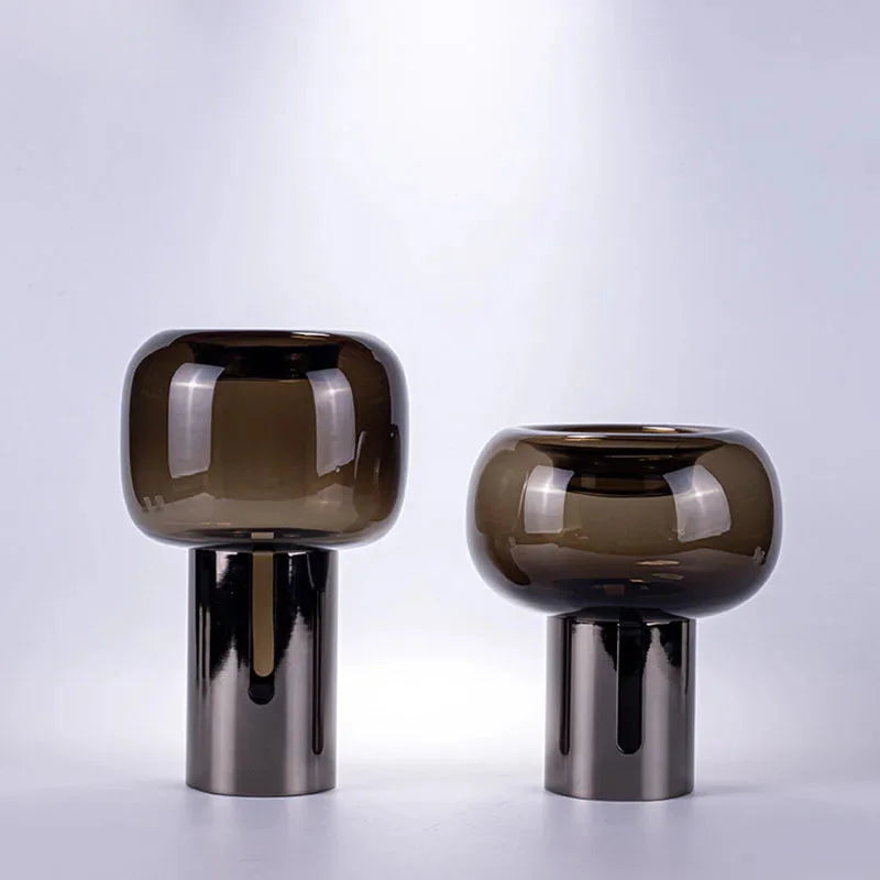 Shadow Bloom Glass Vase