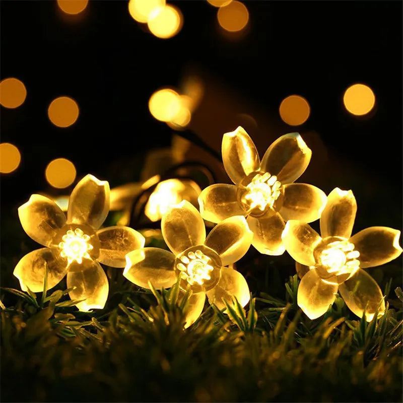 Floral Garden Multi-Color Solar Powered LED Strips