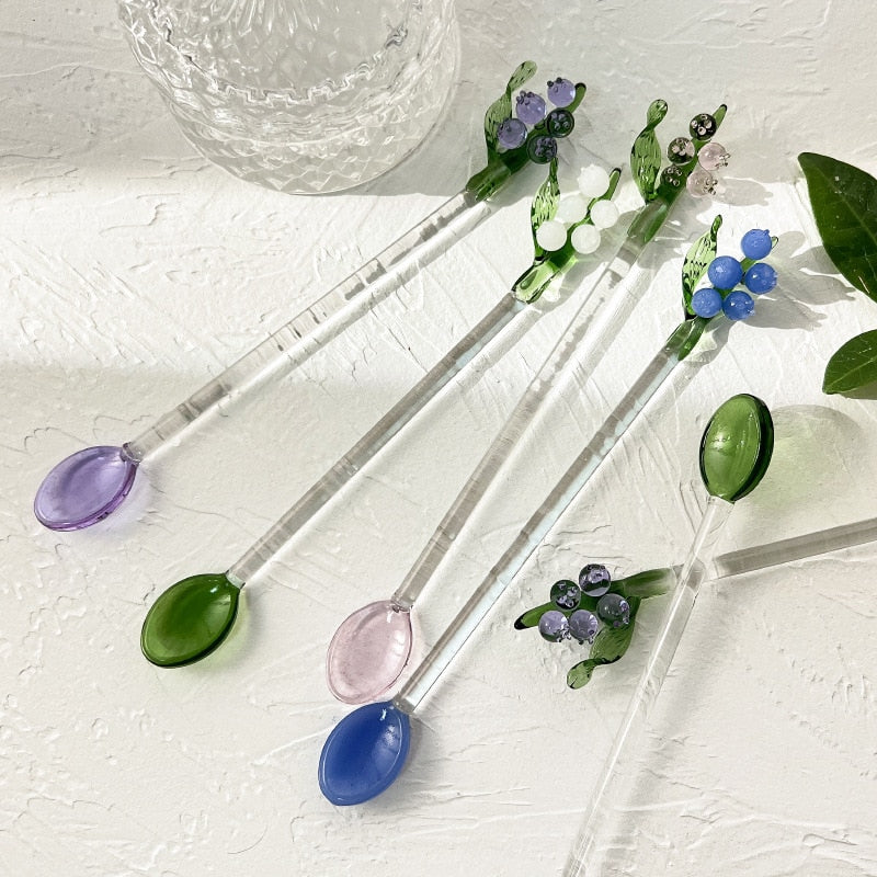 Floral Glass Stirrer