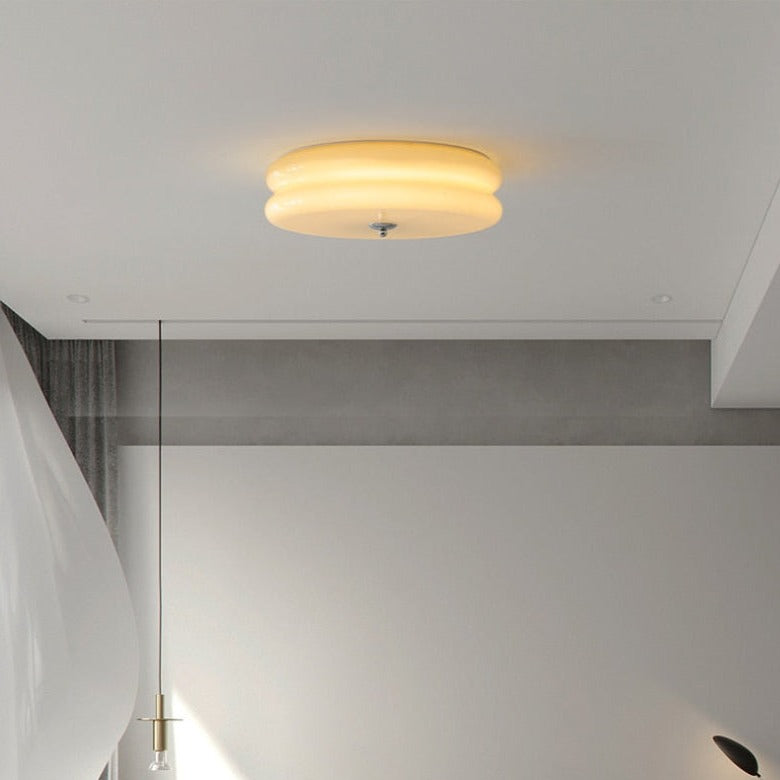 French Glass Ceiling Light