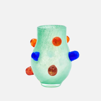 Gemstone Cluster glass vase colorful accents flower vase