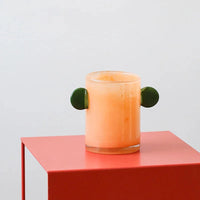 Glass vase colorful gradient colorblock modern playful decorative centerpiece flower vase
