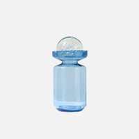 Glass vase sky-blue globe-top Nordic modern transparent hydroponics glass cylinder vase