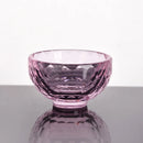 glass dessert bowls colorful faceted gemstone design