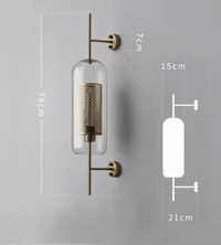 Honeycomb Glass & Metal Sconce Light - Final Sale-Letifly Lights and Decor
