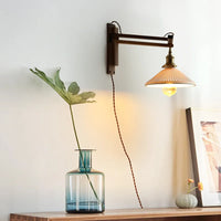 Walnut Wood Adjustable Wall Lamp