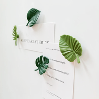 4Pcs/Pack Green Turtle Leaf Fridge Magnet