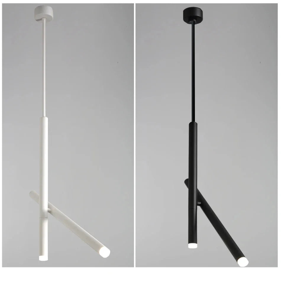 LED ceiling light adjustable dual spotlight modern matte metal