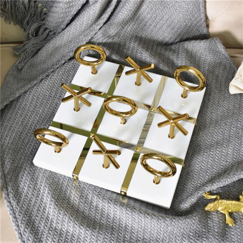 Luxury Glass Chess / Tic Tac Toe Board Set
