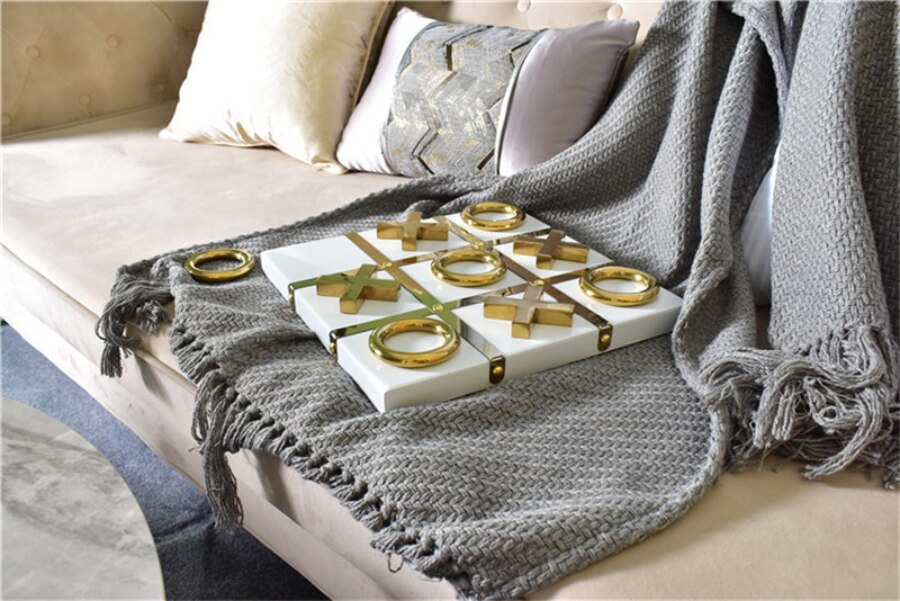 Luxury Glass Chess / Tic Tac Toe Board Set