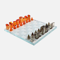 Luxury Glass Chess / Tic Tac Toe Board Set