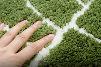 plush monstera bathroom rug anti skid bath mat leaf print
