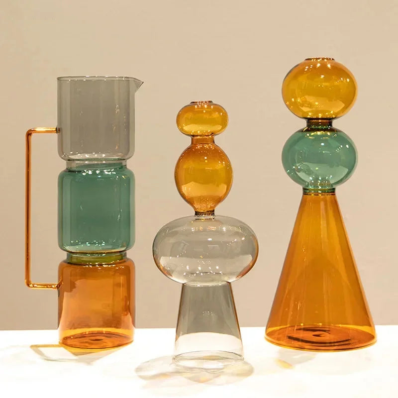 Luminara Stacked Glass Vase Collection