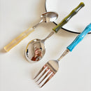 Stainless steel cutlery with acrylic handles - creative Western-style steak cutlery and dessert spoons-Letifly Lights and Decor