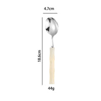 Stainless steel cutlery with acrylic handles - creative Western-style steak cutlery and dessert spoons-Letifly Lights and Decor