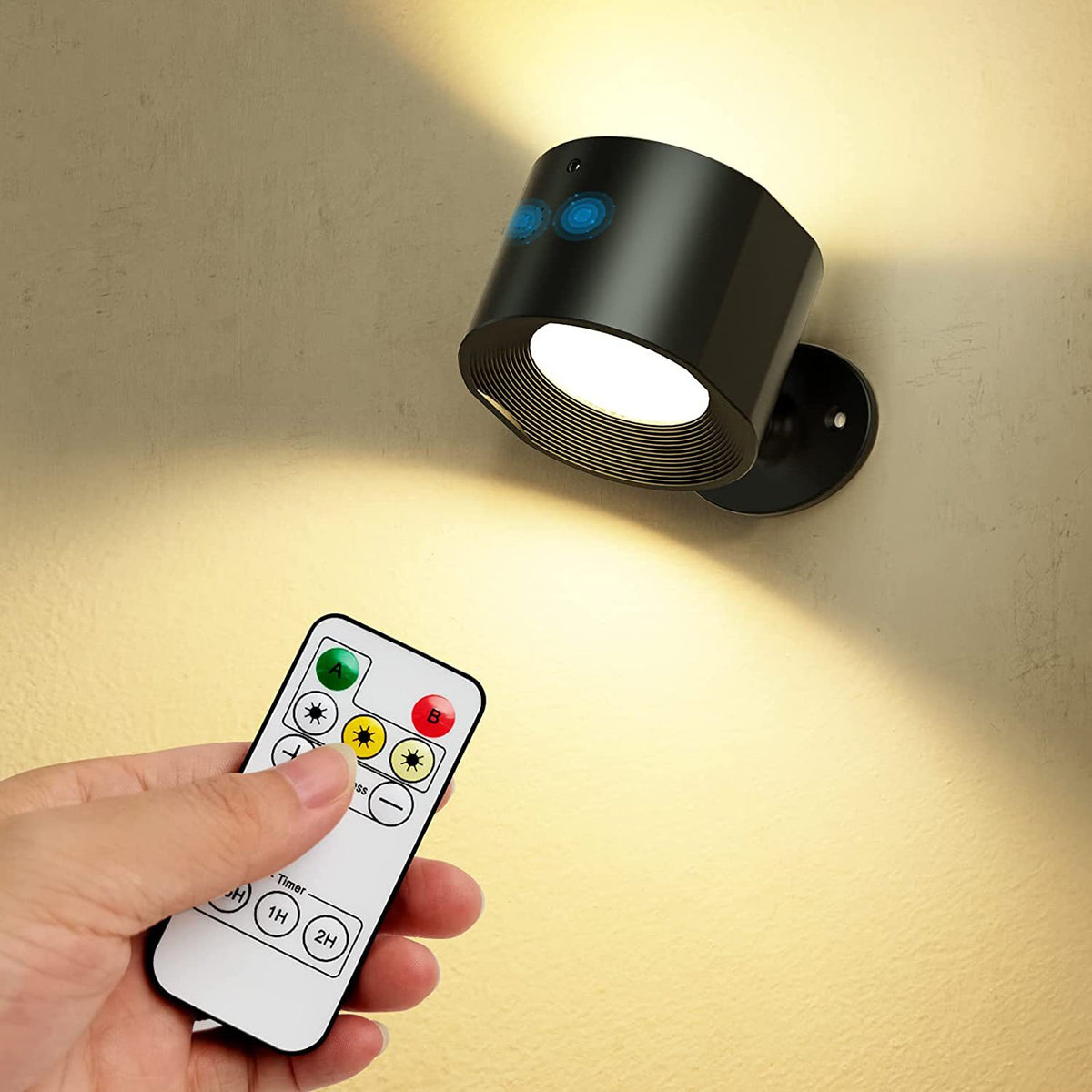 MagnoGlow Rechargeable LED Wall Lamp – Remote Dimmable, Magnetic Stick-On