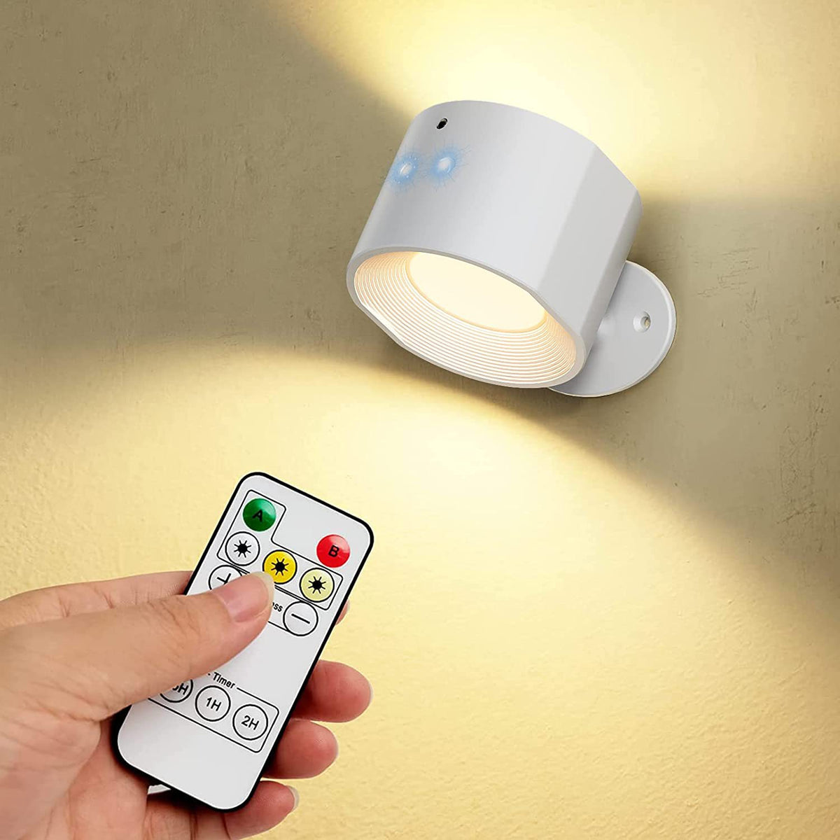 MagnoGlow Rechargeable LED Wall Lamp – Remote Dimmable, Magnetic Stick-On