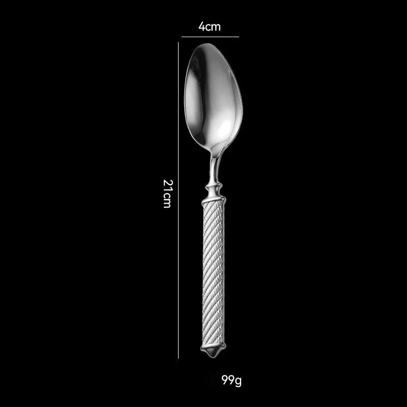 Roman Rope 304 Stainless Steel Cutlery Set Hotel Western-Style Cutlery High-End Heavy Feel Steak Knife-Letifly Lights and Decor