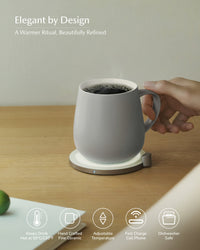 Ui Self-heating Mug Set - Soft Gray-Letifly Lights and Decor