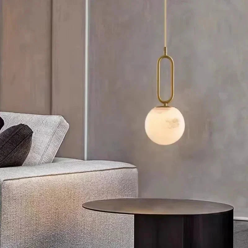 Ring Ball Mable Pendant Light Spherical Orb Industrial Pendant Light