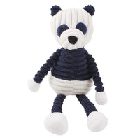 Plush corduroy squeaky dog toy animal shape durable chew toy for puppies and dogs