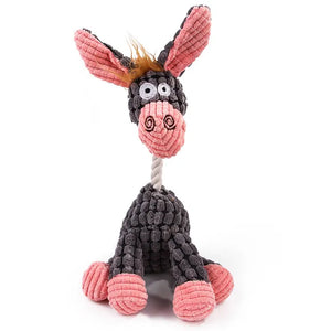 Plush Squeaky Donkey Dog Toy – Soft Chew Toy for Small & Medium Dogs