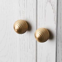 Brass Drawer Knob Gold Thread Shape Furniture Handle Kitchen Cabinet Handle Single Hole Ball Bedroom Wardrobe Handle-Letifly Lights and Decor