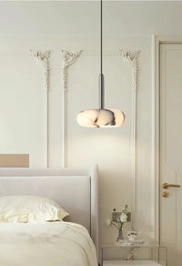 Eclipse Mini Pendant Lamp Luxury Black Round Natural Stone Pendant Lamp High-end Bedroom Bedside LED Chandelier Living room Decoration Home Hanging Lights