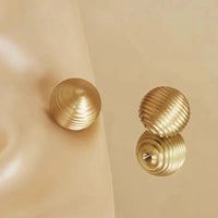 Brass Drawer Knob Gold Thread Shape Furniture Handle Kitchen Cabinet Handle Single Hole Ball Bedroom Wardrobe Handle-Letifly Lights and Decor