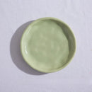 Luna Creme Pastel ceramic snack plates wavy edge hand-glazed modern dish set