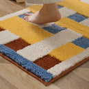 Tufted Bathmat Soft Grids Geometric Mat Bathroom Rug Carpet Function Entrance Floor Anti Slip Pad Aesthetic Home Room Decor-Letifly Lights and Decor