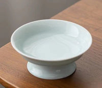 Refreshment Plate, Ceramic Fruit Plate, Small Living Room Household Snack Plate, High-Footed Fruit Tray, Nut Plate.-Letifly Lights and Decor
