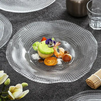Creative Transparent Glass Western Food Plate Kitchen Tableware Living Room Home Coffee Table Dried Fruit Snacks Display Tray-Letifly Lights and Decor